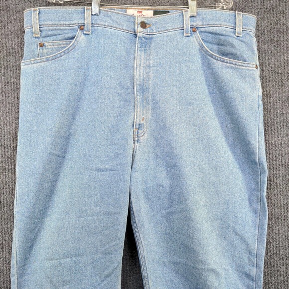 Levi's Signature Men's Flex Denim Straight Jeans Blue 42x32 5-Pocket Zip Fly - Picture 3 of 13